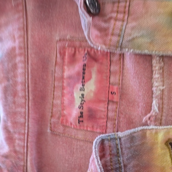 The Style Between Us Colorful Tie-Dye Denim Jacket - Picture 4 of 6